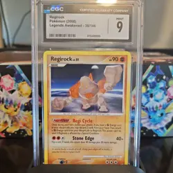 CGC MINT 9 Pokemon Regirock 38/146 2008 Legends Awakened - Image 1
