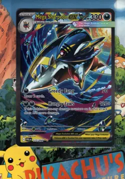 Pokemon TCG Mega Sharpedo EX 127/094 Me02: Phantasmal Flames Holo NM/M - Image 1