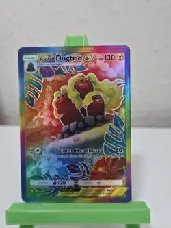 Alolan Dugtrio EX Pokemon Pocket TCG 'CUSTOM' Full Art Shiny Textured Fan Made - Image 1