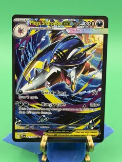 Mega Sharpedo ex | #127 | Illustration Rare | Holo | Phantasmal Flames | Pokemon - Image 1