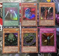 Yu-Gi-Oh! 6x 1.Edition Super Rare V. Schwerter, Kazejin etc LOB LON MRD SDP FET - Image 1