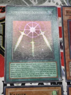 Yu-Gi-Oh! 6x 1.Edition Super Rare V. Schwerter, Kazejin etc LOB LON MRD SDP FET - Image 2