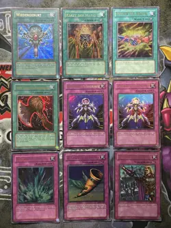 Yu-Gi-Oh! 9x Ultra Rare Wiedergeburt, United We Stand LOB LON SRL DB1 MRD DR1 - Image 1