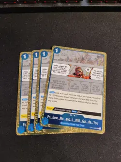 4x Follow me and I will Guide you OP10-059 R One Piece Royal Blood Playset NM - Image 1