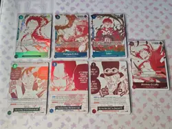 One Piece OP13 3rd Anniversary Treasure Pack Campaign Promo Set Of 7 - English - Image 2