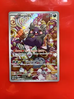 Morpeko Holo Illustration Paradox Rift NM/M Pokemon TCG Card 206/182 - Image 1