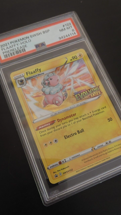PSA 8 Flaaffy SWSH 122 Pre-Release Exclusive Graded Pokemon Card - Image 1