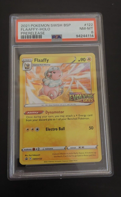 PSA 8 Flaaffy SWSH 122 Pre-Release Exclusive Graded Pokemon Card - Image 2