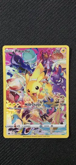 Pokemon Pikachu TCG Card Crown Zenith 160/159 Holo Secret Rare NM/Mint Condition - Image 1