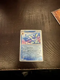 POKEMON VAPOREON 134/165 RARE REVERSE HOLOFOIL SCARLET VIOLET 151 NM CARD - Image 1