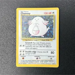 Pokemon Chansey 3/102 Base Set Holo Rare 120 HP 1999 The Pokemon Company Card - Image 1