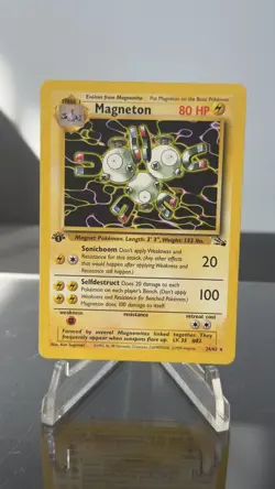 Magneton 26/62 1st Edition Fossil 1999 Pokemon Card WOTC Vintage Non Holo LP MP - Image 1