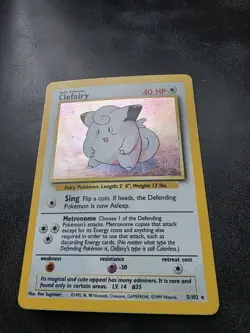 Pokemon Card Clefairy 05/102 Base Set Holofoil - Image 1