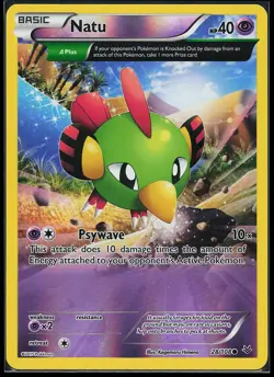 Natu 28/108 Reverse Holo Common XY - Roaring Skies Pokemon Card - Image 1