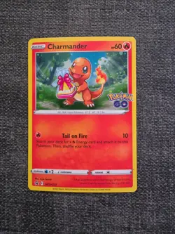 Charmander SWSH232 Pokemon GO Ultra Holo Rare Black Star Promo Pokemon Card NM - Image 1