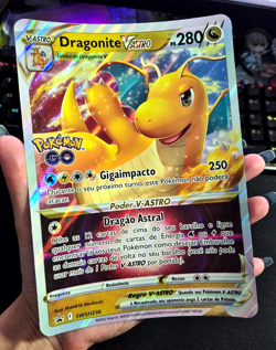 Pokemon Go Dragonite V-astro jumbo card SWSH236 SP Brazil exclusive - Portuguese - Image 2