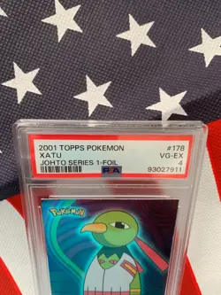 PSA 2001-Topps Pokemon FOIL, XATU-JOHTO SERIES 1 # 178 CLEAN CARD - Image 2
