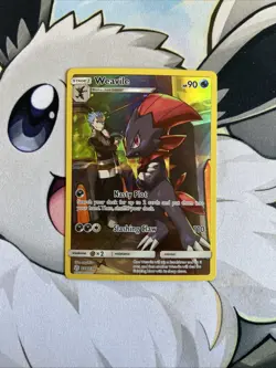 Weavile 238/236 Cosmic Eclipse Secret Rare Character Rare NM Pokemon Card - Image 1