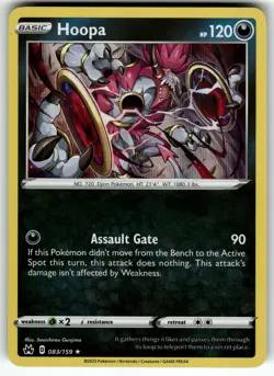 Hoopa 083/159 Crown Zenith NM Pokemon Card TCG - Image 1