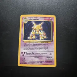 Pokemon Card - Alakazam 1/102 Base Set Unlimited Holo Rare WOTC Vintage - Image 1