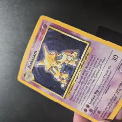 Pokemon Card - Alakazam 1/102 Base Set Unlimited Holo Rare WOTC Vintage - Image 2