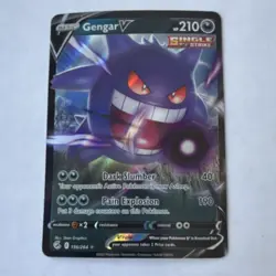 Pokemon Gengar V Ultra Rare Holo 156/264 Single Strike Fusion Strike Card - Image 1