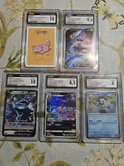 Pokemon Assorted CGG Graded Cards Lot Of 5 - Image 1
