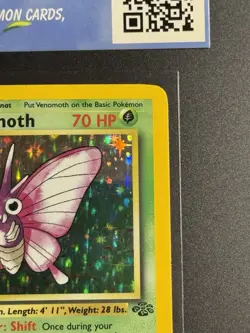 1999 Pokemon Jungle 1st Edition Venomoth Holo Rare 13/64 LP Card - Image 4