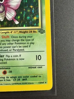 1999 Pokemon Jungle 1st Edition Venomoth Holo Rare 13/64 LP Card - Image 5