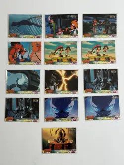 Lot of 13 Pokemon Cards Topps MEWTWO STRIKES BACK Scene Cards Pikachu Ash LP-NM - Image 1