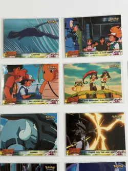 Lot of 13 Pokemon Cards Topps MEWTWO STRIKES BACK Scene Cards Pikachu Ash LP-NM - Image 2