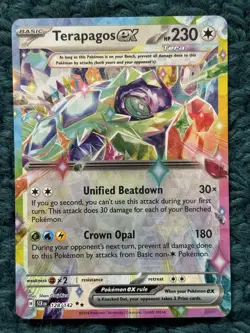 TERAPAGOS ex 128/142 Stellar Crown - DOUBLE RARE Holo Pokemon Card - NM - Image 1