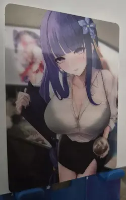 Raiden Shogun Promo PR 3D Lenticular Goddess Story Anime Card Cherry Blossom - Image 3