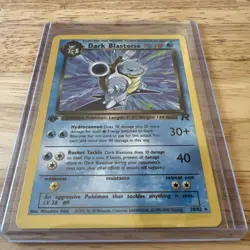 Pokemon TCG Dark Blastoise 20/82 Rare Non-Holo Card 1st Edition - Image 1