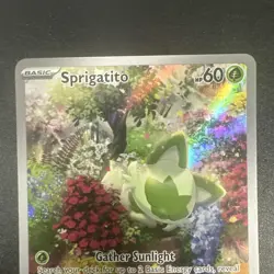 Pokemon TCG Sprigatito Holo Card Paldea Evolved, Illustration Rare, Card 196/193 - Image 4