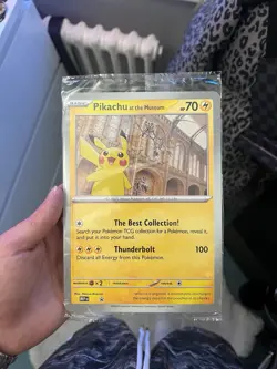 Pokemon TCG: Pikachu at the Museum Jumbo Promo Card. New & Sealed! - Image 1