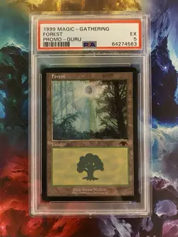 Magic: The Gathering Forest Guru Promo 1999 PSA 5 - Image 1