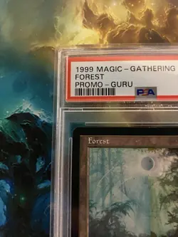 Magic: The Gathering Forest Guru Promo 1999 PSA 5 - Image 4