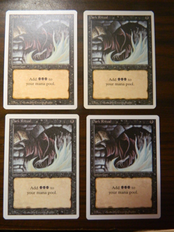 MTG Revised 3rd Edition Dark Ritual x4 UNPLAYED - NM Condition - Image 1