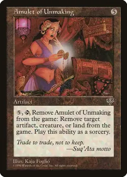 MTG - Amulet of Unmaking - Reserved List - Mirage - Magic the Gathering - Image 1