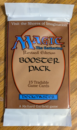 MTG - Revised Booster Pack - Magic the Gathering, Factory Sealed 1994 - Image 1
