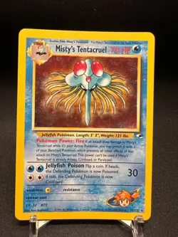 Misty's Tentacruel 10/132 🌀SWIRL ✨Holo Rare Pokemon TCG Gym Challenge (2000) LP - Image 1