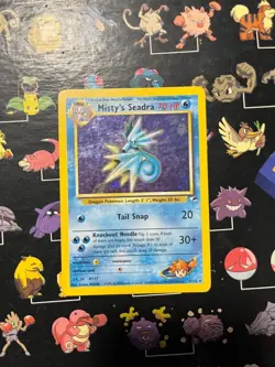 Misty's Seadra 9/132 Gym Heroes Pokemon TCG Holo Rare - LP🌀1.5 x SWIRLS🌀 - Image 1