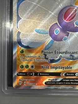 CARTE POKEMON PAPILUSION V 177/189 FA FULL ART TENEBRES EMBRASEES EB03 FR - Image 5