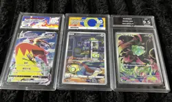 Pokemon TCG Graded Cards x 3 slab bundle job lot ACE 10 bulbasaur blaziken - Image 1
