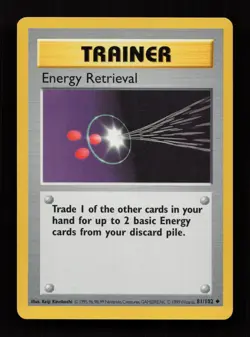 Energy Retrieval 81/102 Uncommon Base Set Pokemon Lightly Played - Image 1