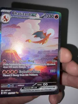 Charizard EX 199/165 Scarlet & Violet 151 Special Illustration Rare Holo Pokemon - Image 1