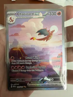 Charizard EX 199/165 Scarlet & Violet 151 Special Illustration Rare Holo Pokemon - Image 2