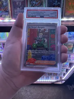 2025 POKEMON MEG EN-MEGA EVOLUTION #185 LT. SURGE'S BARGAIN PSA 10 - Image 1