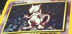 1999 Pokemon Base Set Mewtwo Holo Lightly Played No.10 - Image 2
